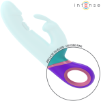 INTENSE - MONICA RABBIT VIBRATOR WITH ROTATING G-SPOT STIMULATOR BLUE - imagine 5