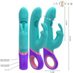 INTENSE - MONICA RABBIT VIBRATOR WITH ROTATING G-SPOT STIMULATOR BLUE - imagine 2