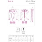 LIVCO CORSETTI FASHION - SAKURA CF 90357 JUMPSUIT + LONG GLOVES + GARTER BELT BLACK L/XL - imagine 4