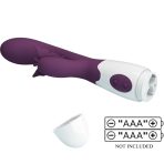 PRETTY LOVE - BUTTERFLY KISS RABBIT VIBRATOR  G-SPOT STIMULATOR PURPLE - imagine 5