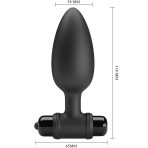 PRETTY LOVE - VIBRA BUTT PLUG 2 ANAL PLUG 10 VIBRATIONS BLACK - imagine 3