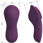 PRETTY LOVE - MANE LAY ON CLITORIS MASSAGER 10 VIBRATIONS REMOTE CONTROL PURPLE - imagine 4