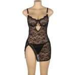 SUBBLIME - 954185 LACE BABYDOLL WITH ADJUSTABLE STRAPS BLACK S/M - imagine 3