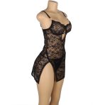 SUBBLIME - 954185 LACE BABYDOLL WITH ADJUSTABLE STRAPS BLACK S/M - imagine 4