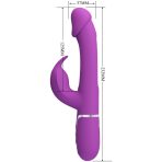 PRETTY LOVE - KAMPAS 3 IN 1 MULTIFUNCTION RABBIT VIBRATOR  PURPLE - imagine 5