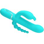 PRETTY LOVE - CAMMY 4 IN 1 MULTIFUNCTION TRIPPLE RABBIT VIBRATOR  BLUE - imagine 4