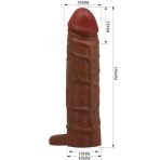 PRETTY LOVE - KAILE PENIS SLEEVE WITH 2.5 CM EXTENSION MULATTO - imagine 5
