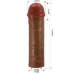 PRETTY LOVE - NILE PENIS SLEEVE WITH 2.5 CM EXTENSION MULATTO - imagine 5