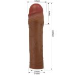 PRETTY LOVE - CHANE PENIS SLEEVE WITH 5 CM EXTENSION MULATTO - imagine 5