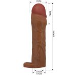 PRETTY LOVE - HANI PENIS SLEEVE WITH 5 CM EXTENSION MULATTO - imagine 5