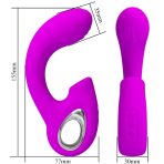 PRETTY LOVE - SIBEL SIBEL G-SPOT VIBRATOR + CLITORIS STIMULATOR 10 VIBRATIONS PURPLE - imagine 5