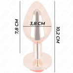 KINK - PINK GOLD ANAL PLUG WITH RED ROSE L - imagine 4