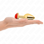 KINK -  PLUG ANAL GOLD ROSE RED SIZE M - imagine 3