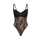 SUBBLIME - 955618 LACE BODYSUIT WITH BOTTOM CLOSURE BLACK S/M - imagine 4