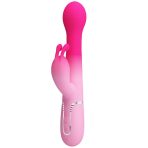 PRETTY LOVE - DEJON 3 IN 1 MULTIFUNCTION RABBIT VIBRATOR PINK - imagine 2