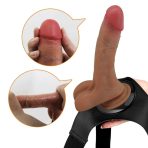 PRETTY LOVE - UNIVERSAL HARNESS BRIEFS WITH VIBRATING AND SQUIRTING DILDO 15.5 CM MULATO - imagine 3