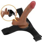 PRETTY LOVE - UNIVERSAL HARNESS BRIEFS WITH VIBRATING AND SQUIRTING DILDO 15.5 CM MULATO - imagine 4