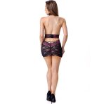 LIVCO CORSETTI FASHION - LEISA LC 20201 CAMISETA + TANGA CON ENCAJE NEGRO S/M - imagine 2