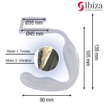 IBIZA - WIGGLE REMOTE CONTROLLED ROTATING ANAL PLUG WITH PERINEAL VIBRATION AND PENIS ENHANCING RINGS - imagine 4