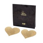 BIJOUX - INDISCRETS FLASH GOLDEN HEART NIPPLE COVERS - imagine 2