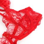 SUBBLIME - 957506 CONJUNTO SUJETADOR Y LIGA DE ENCAJE ROJO S/M - imagine 4