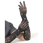 SUBBLIME - 957469SHINE TRANSPARENT GLOVES BLACK S/M - imagine 3
