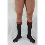 MACHO - THIN SOCKS ONE SIZE BLACK/RED - imagine 4
