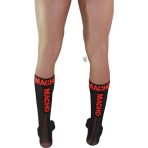 MACHO - THIN SOCKS ONE SIZE BLACK/RED - imagine 2