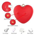 ARMONY - MAGNETIC NIPPLE CLAMPS WITH VIBRATION BUTTERFLY SHAPE RED - imagine 4