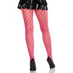 LEG AVENUE - LACE TIGHTS WITH EYELETS NEON PINK - imagine 2