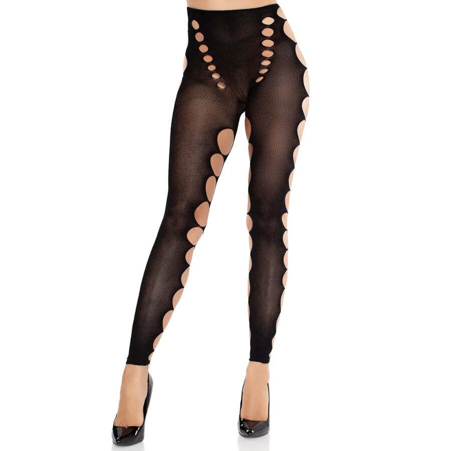 img_205344_e5f7bcb2616448fdc7ac59b094d1b251_1.jpg LEG AVENUE - SEAMLESS OPAQUE STOCKINGS WITH CUTOUT AT THE FEET BLACK - imagine 1