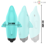 INTENSE - ECHO VIBRATING BULLET DOLPHIN BLUE 8 X 4.7 CM - imagine 3
