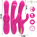 INTENSE - BRITNEY MULTIFUNCTION RABBIT VIBRATOR 23 CM PINK - imagine 3
