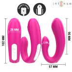 INTENSE - JANET DUAL U-SHAPED STIMULATOR AND VIBRATOR WITH REMOTE CONTROL PINK - imagine 4