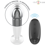 INTENSE - ANAL PLUG 10 VIBRATIONS METAL DILDO WITH REMOTE CONTROL S - imagine 4