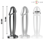 INTENSE - ANAL PLUG 10 VIBRATIONS METAL DILDO WITH REMOTE CONTROL S - imagine 5