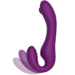 XOCOON - 2 IN 1 STRAPLESS STRAP-ON VIBRATOR WITH REMOTE CONTROL PURPLE - imagine 4