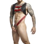 MOB - DNGEON HARNESS WITH RED PENIS RING ONE SIZE - imagine 2