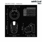 ADDICTED TOYS LOCKED - GILDEN CAGE SILICONE PENIS CAGE 8.5 CM - imagine 5