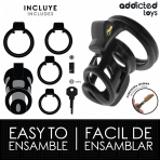 ADDICTED TOYS LOCKED - GILDEN CAGE SILICONE PENIS CAGE 8.5 CM - imagine 4