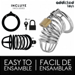 ADDICTED TOYS LOCKED - IRON CELL METAL PENIS CAGE SIZE M - imagine 4