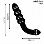 ADDICTED TOYS - DOUBLE ANAL MASSAGER SILICONE 16.5 CM - imagine 4