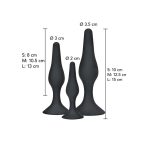 TOYJOY - ANAL PLAY CURVY COMPANIONS ANAL PLUG 3 PIECES BLACK - imagine 2