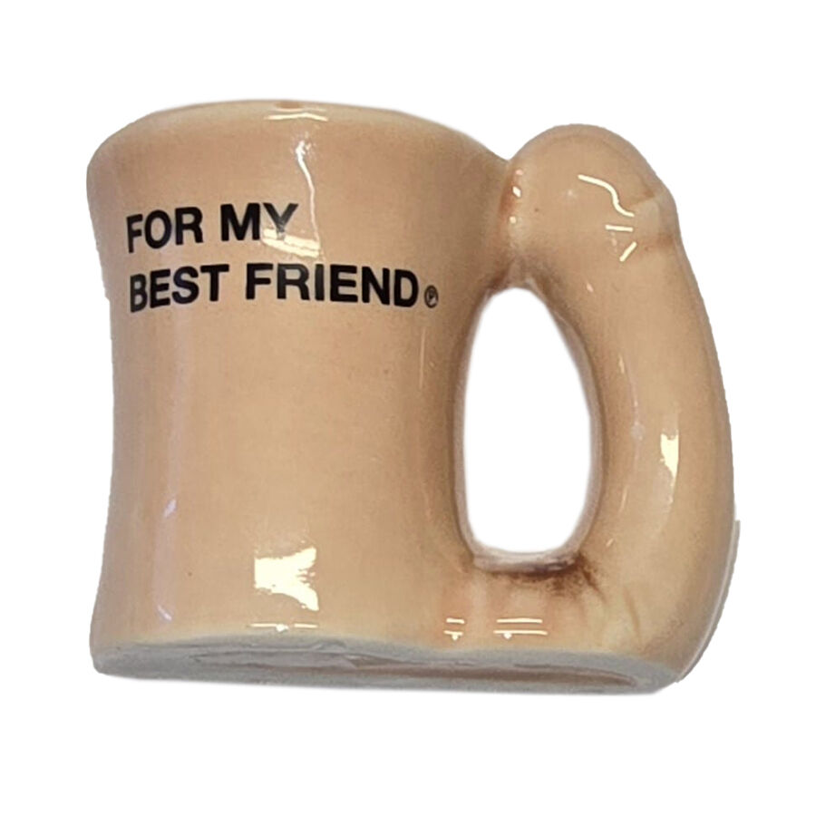 DIABLO PICANTE  CERAMIC MUG MAGNET WITH PENIS HANDLE “FOR MY BEST FRIEND”