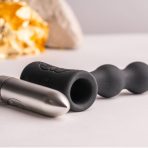 ROCKS- OFF - PETITE SENSATIONS PEARLS ANAL PLUG VIBRATOR BLACK - imagine 5