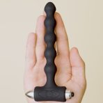 ROCKS- OFF - PETITE SENSATIONS PEARLS ANAL PLUG VIBRATOR BLACK - imagine 2