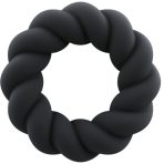 ROCKS-OFF - TWIST BLACK SILICONE MASTURBATOR RING