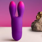 ROCKS- OFF - GLO-GIRL BUNNY PURPLE FLEXIBLE VIBRATOR - imagine 2