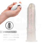 COCK MILLER - DILDO WITH SUCTION CUP, LIGHTS AND VIBRATION WITH REMOTE CONTROL WHITE 20.5 CM - imagine 5