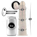 COCK MILLER - DILDO WITH SUCTION CUP, LIGHTS AND VIBRATION WITH REMOTE CONTROL WHITE 21.5 CM - imagine 3